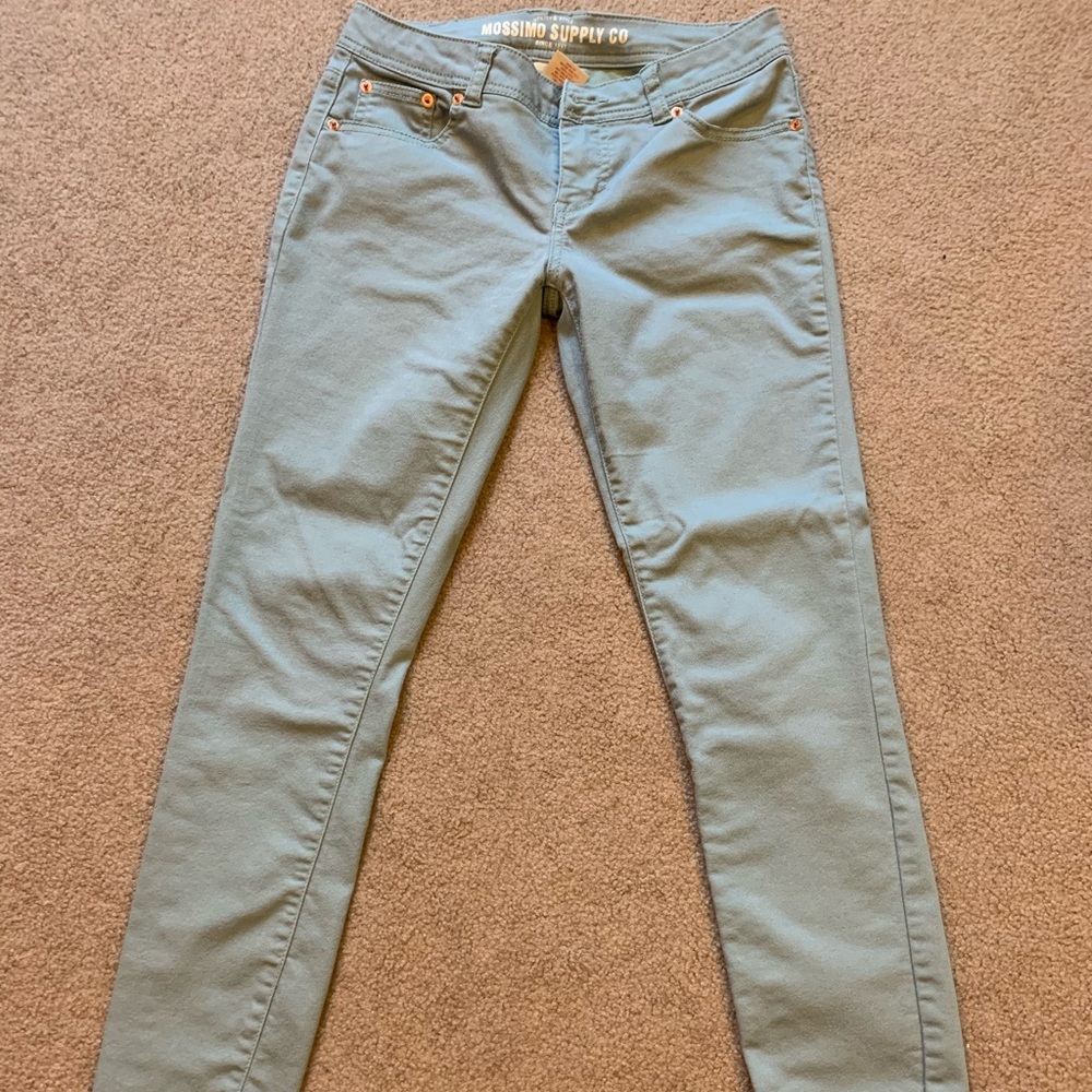 Dusty blue skinny jeans